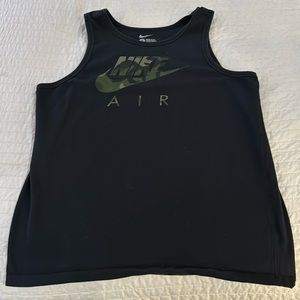 Nike air black and camo tank top